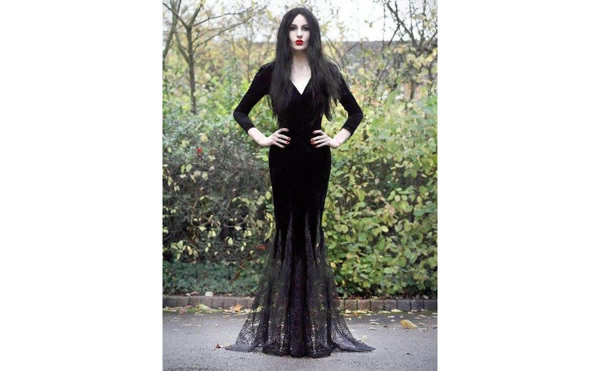 Long dress nero