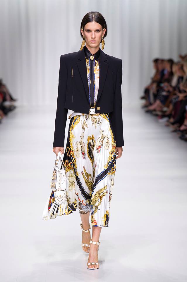 Longuette plissettata Versace