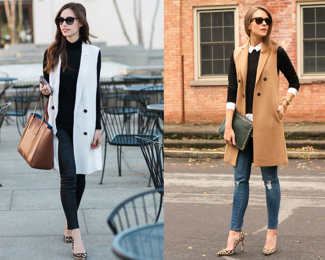 Look con gilet lungo