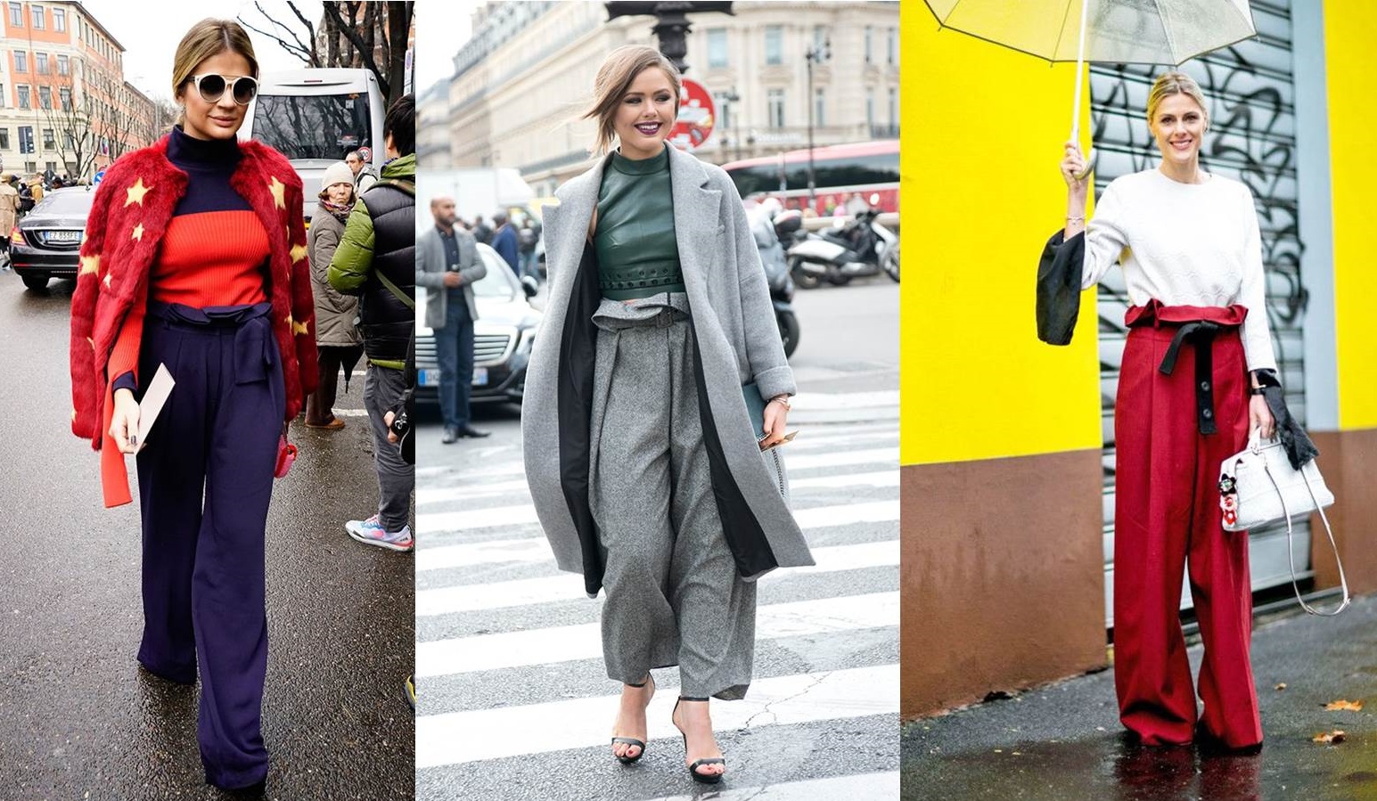 Look con pantaloni paper bag