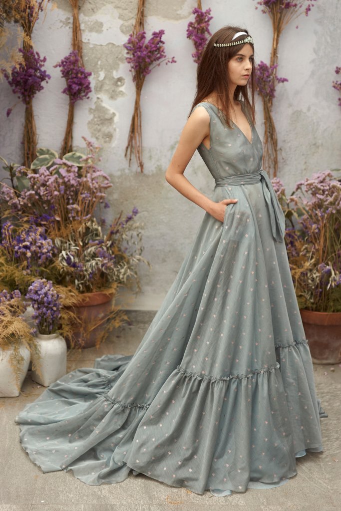 Luisa Beccaria Abiti cerimonia 2019  grigio