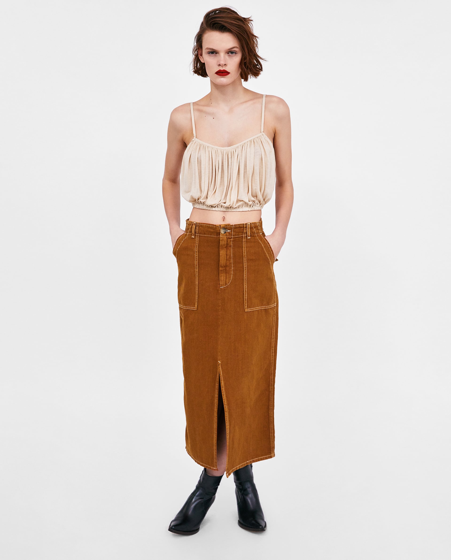 Maglietta crop top Zara