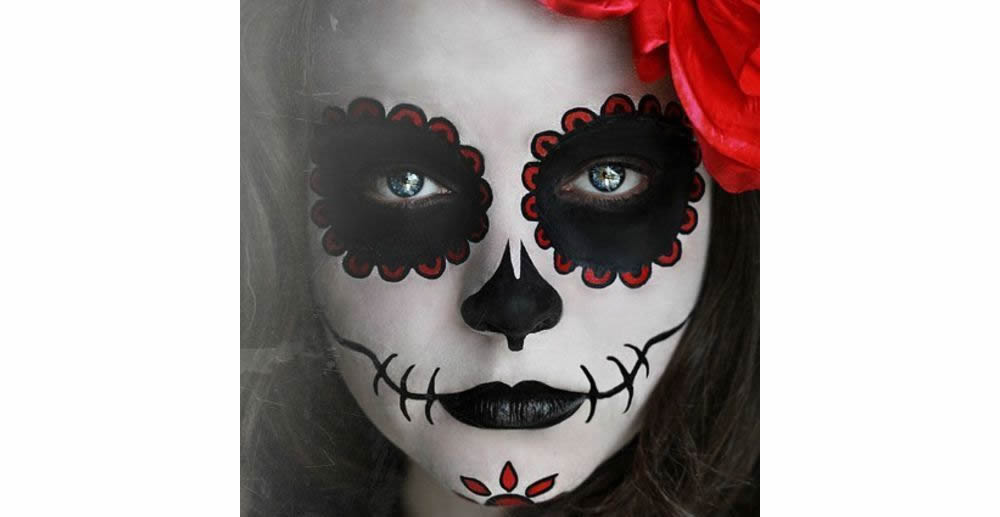 Make up maschera teschio messicano festa