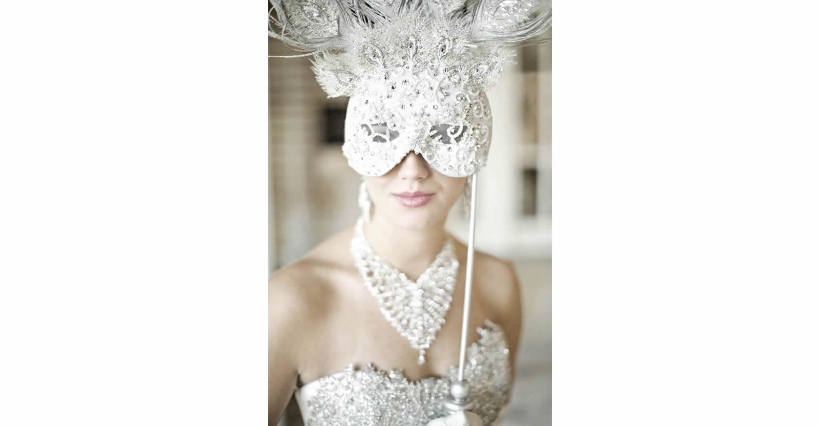 Maschera bianca per Halloween festa