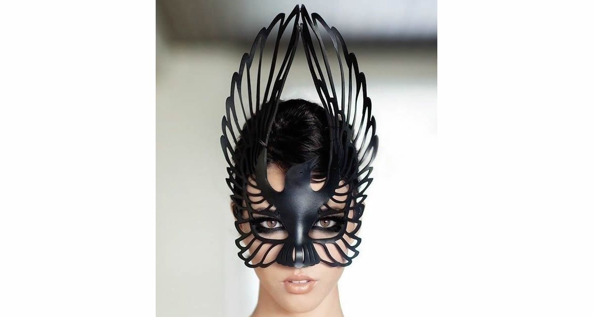 Maschera corvo per Halloween festa