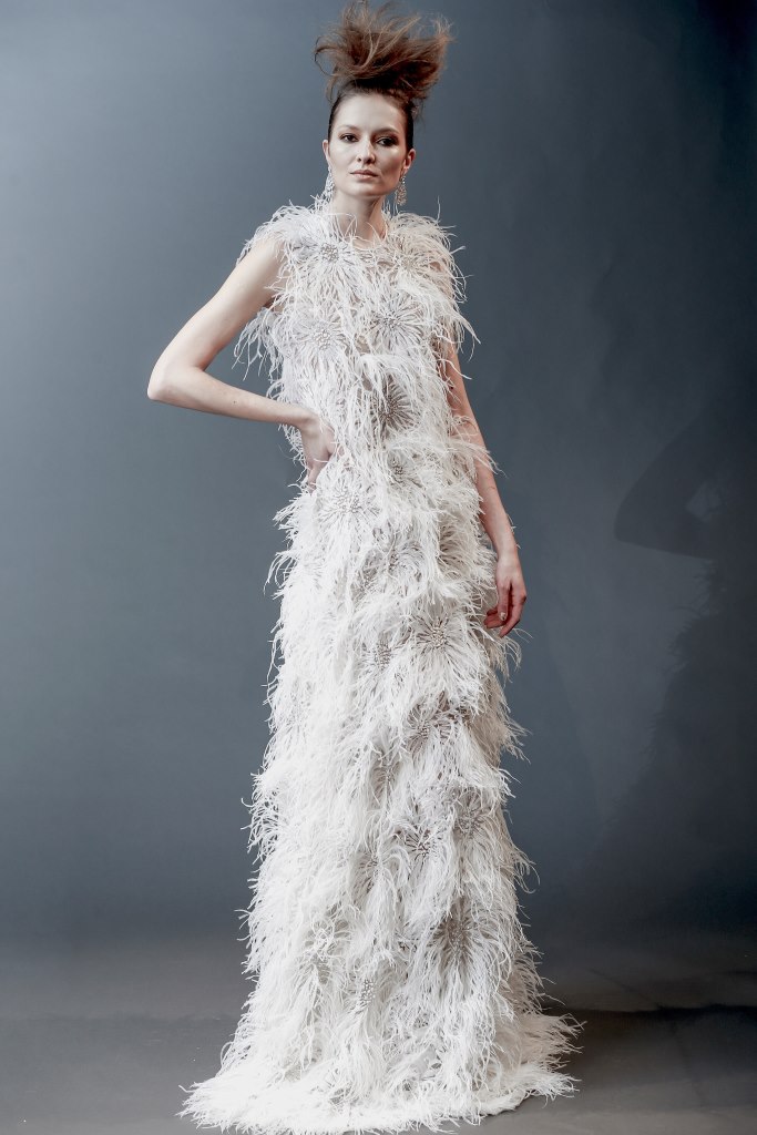 Naeem Khan abiti da sposa 2019 piume