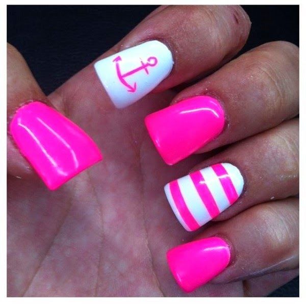 Nail art fluo ancora