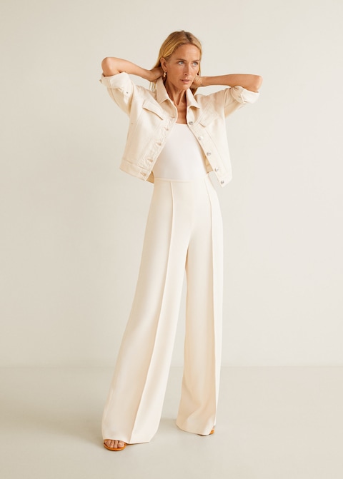 Pantaloni a palazzo a vita alta Mango a 49,99 euro