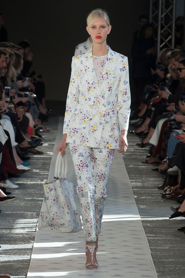 Pantaloni a sigaretta a fantasia Max Mara fb
