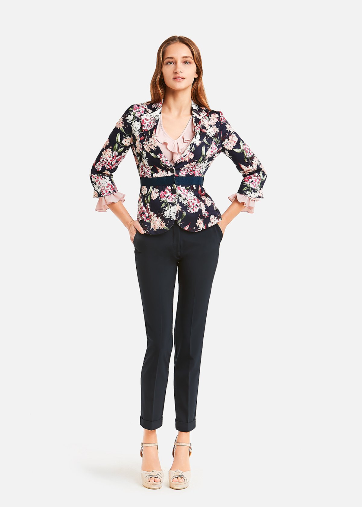 Pantaloni a sigaretta neri Camomilla
