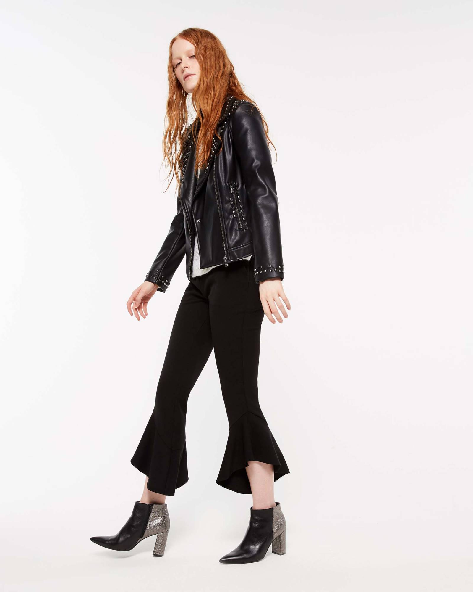 Pantaloni a zampa corti Sisley a 69,95 euro autunno inverno 2018 2019