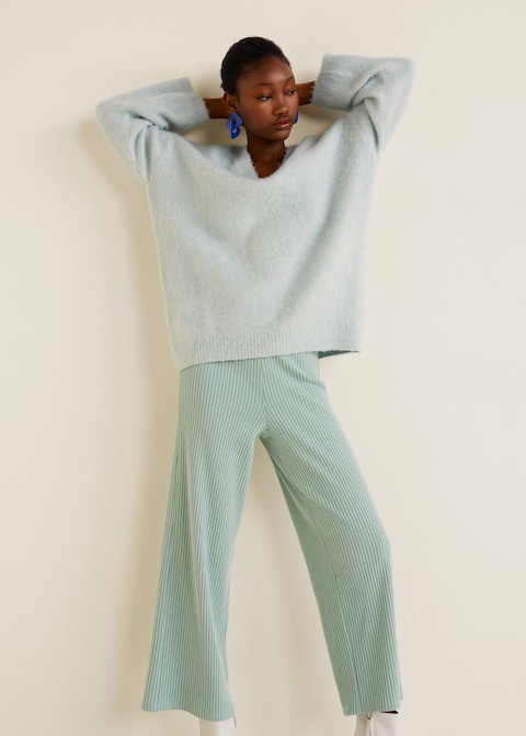Pantaloni culotte rigati Mango a 29,99 euro