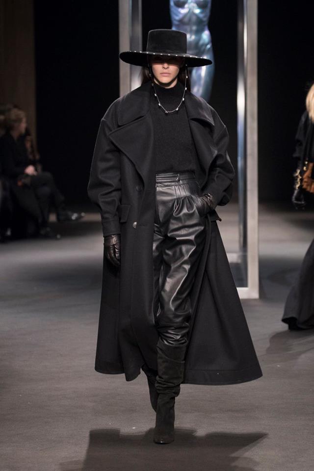 Pantaloni di pelle a vita alta Alberta Ferretti