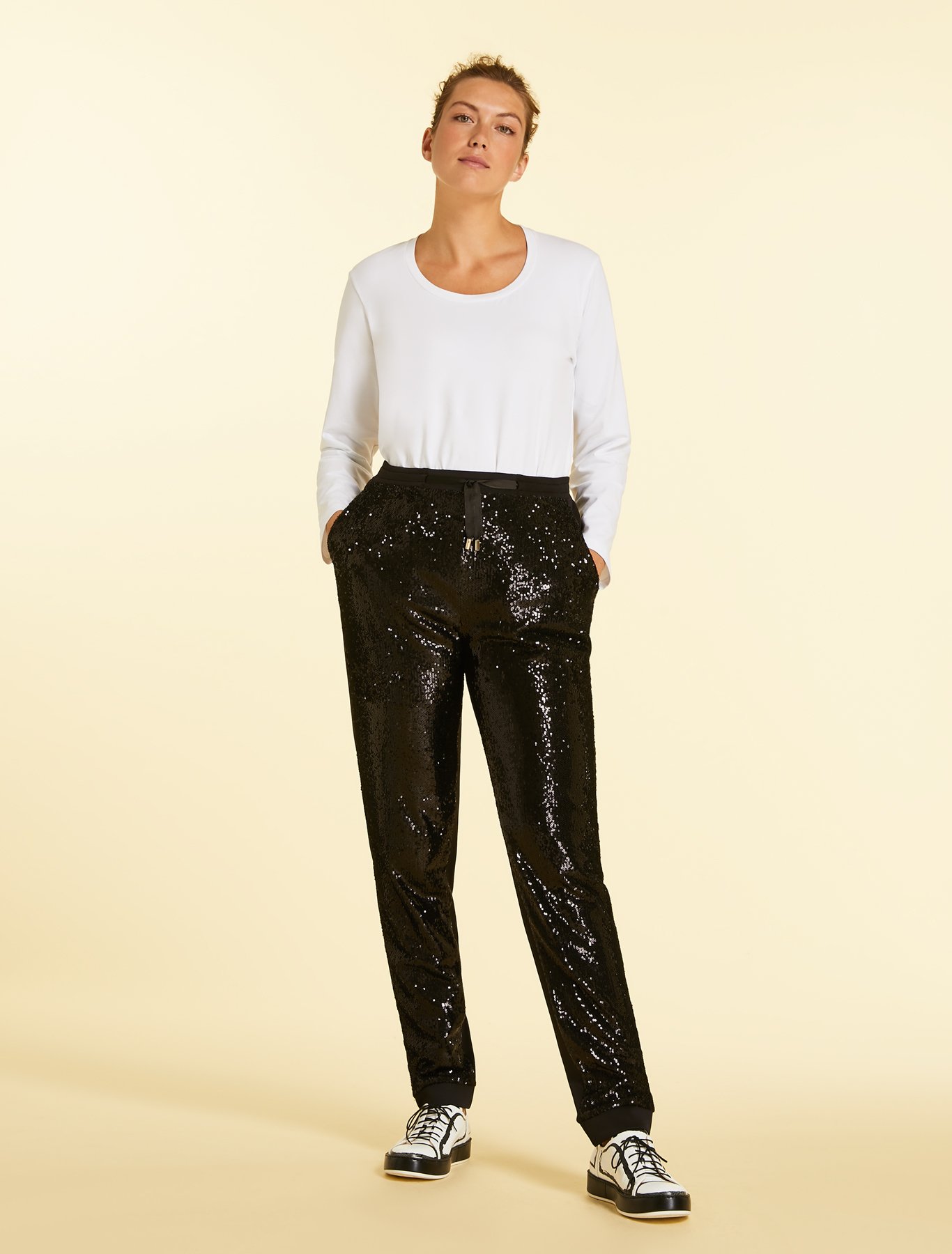 Pantaloni joggers in jersey Marina Rinaldi a 195 euro