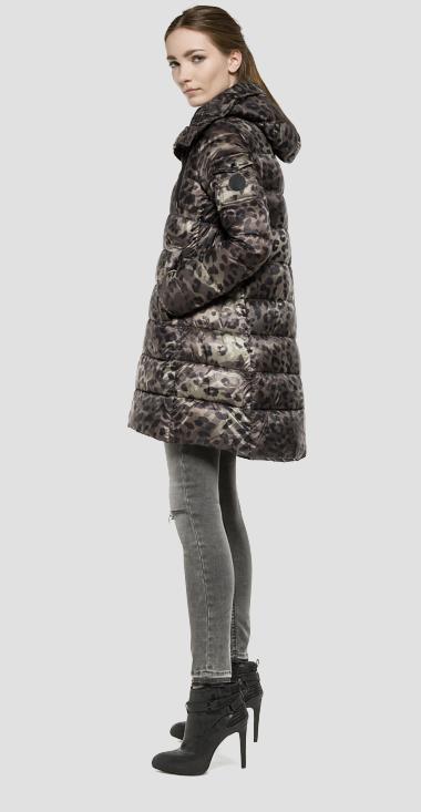 Piumino animalier lungo Replay tendenze inverno 2018 2019