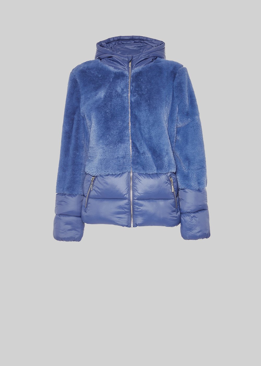 Piumino con pelliccia ecologica Camomilla a 149,90 euro autunno inverno 2018 2019