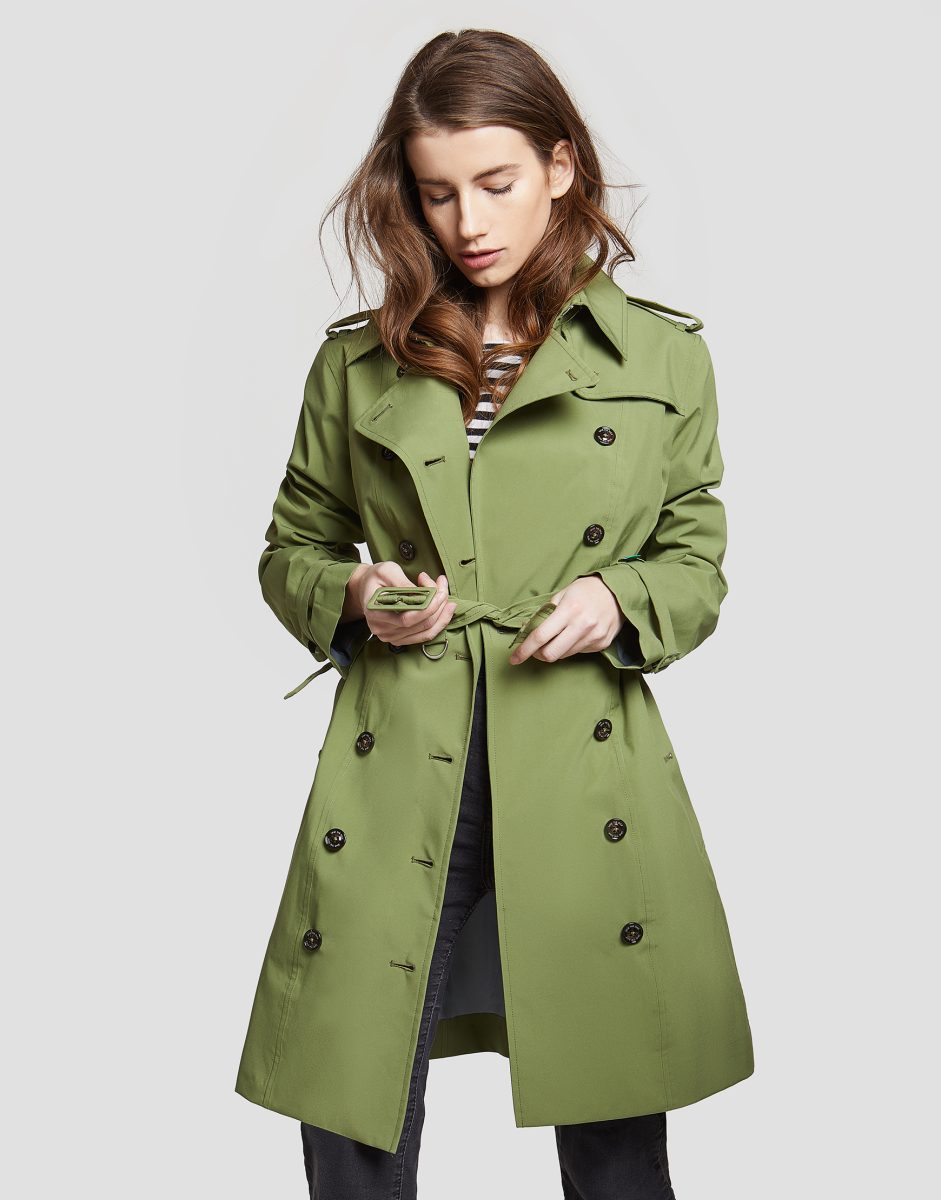 Save the duck impermeabile verde donna