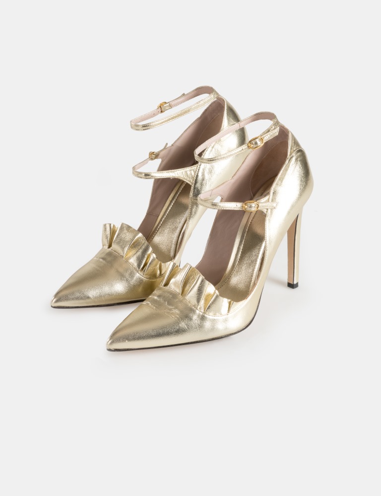 Scarpe metallizzate con tacco Smart Couture Motivi