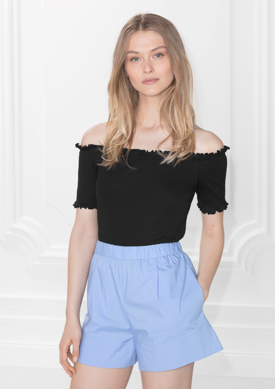 Shorts in tessuto