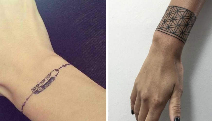 Tatuaggi femminili polso bracciale