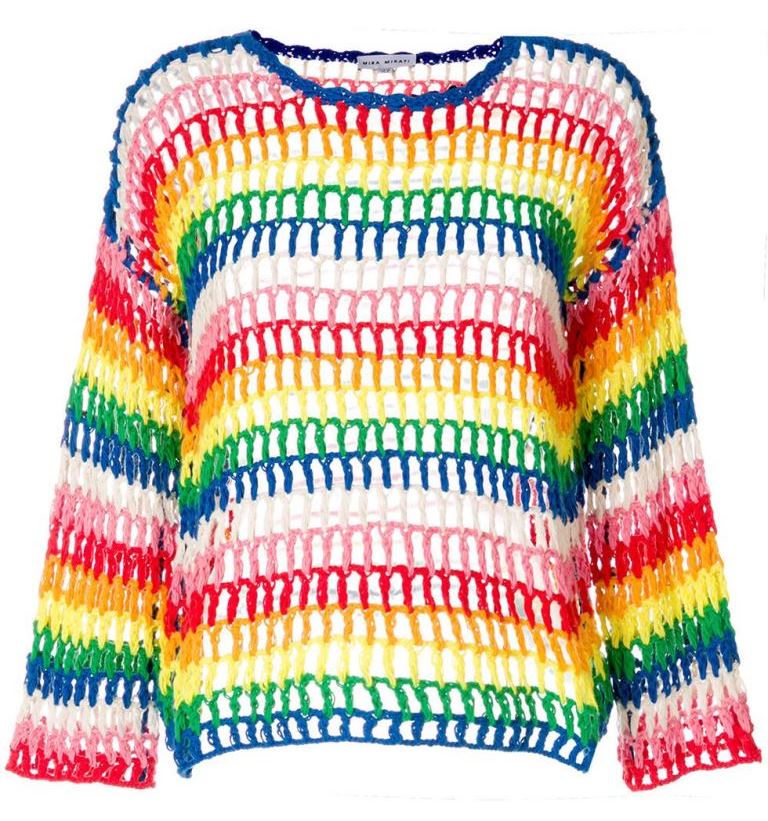Tendenza moda arcobaleno 2018  maglia