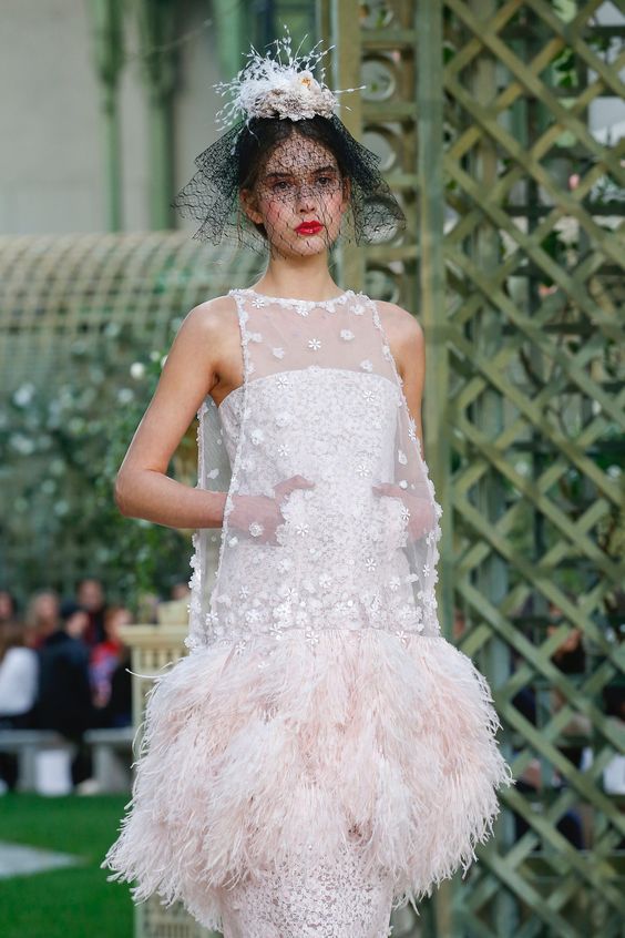 Tendenza moda piume PrimaveraEstate 2018  chanel