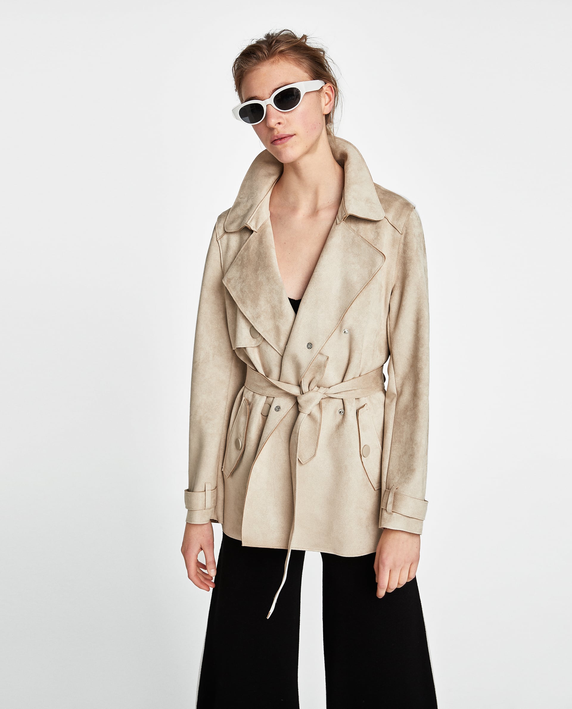 Trench effetto camoscio Zara da 29,99 EUR a 22,99 EUR
