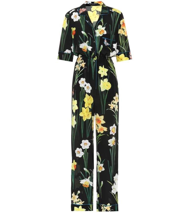 Tuta jumpsuit a fiori Dolce & Gabbana