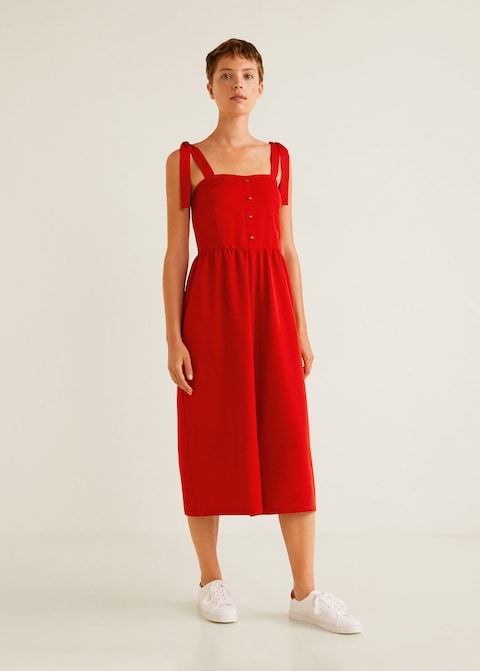 Tuta rossa drappeggiata Mango a 49,99 euro