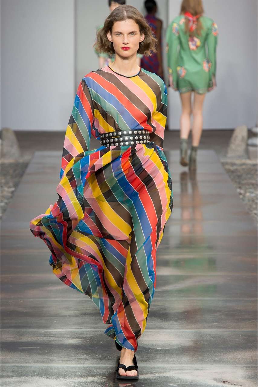 Vestito a fantasia multicolor Philosophy di Lorenzo Serafini