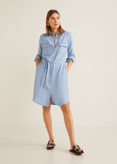 Vestito chemisier effetto jeans Mango a 39,99 euro