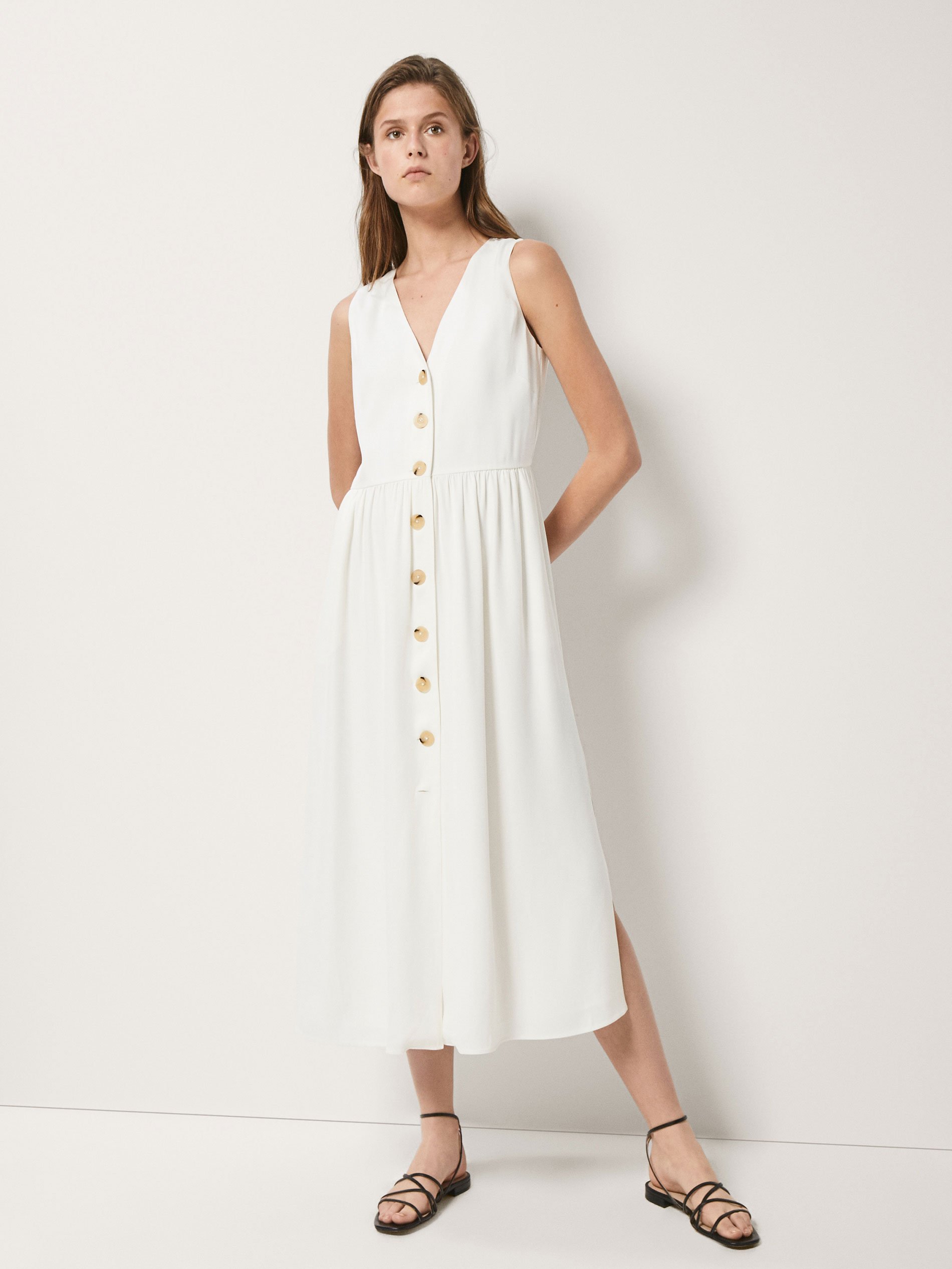 Vestito con bottoni Massimo Dutti