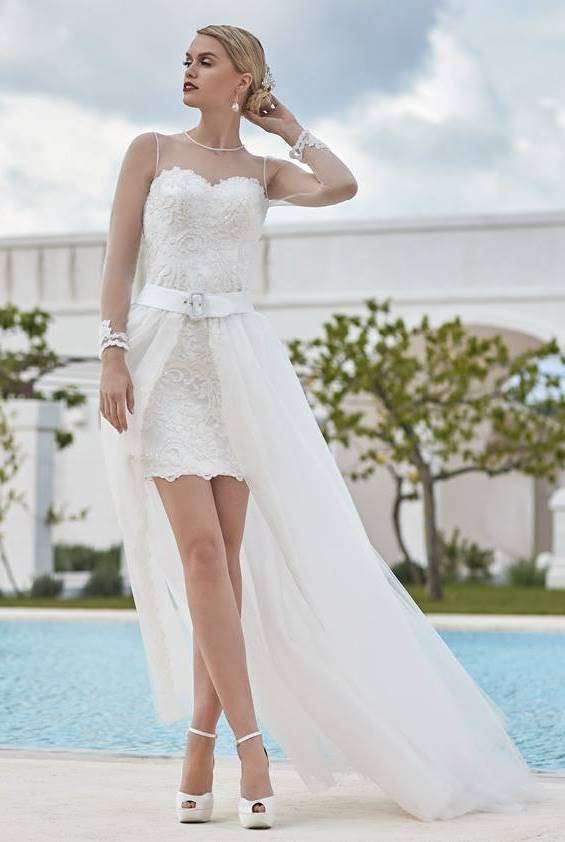 Vestito da sposa corto Dalin