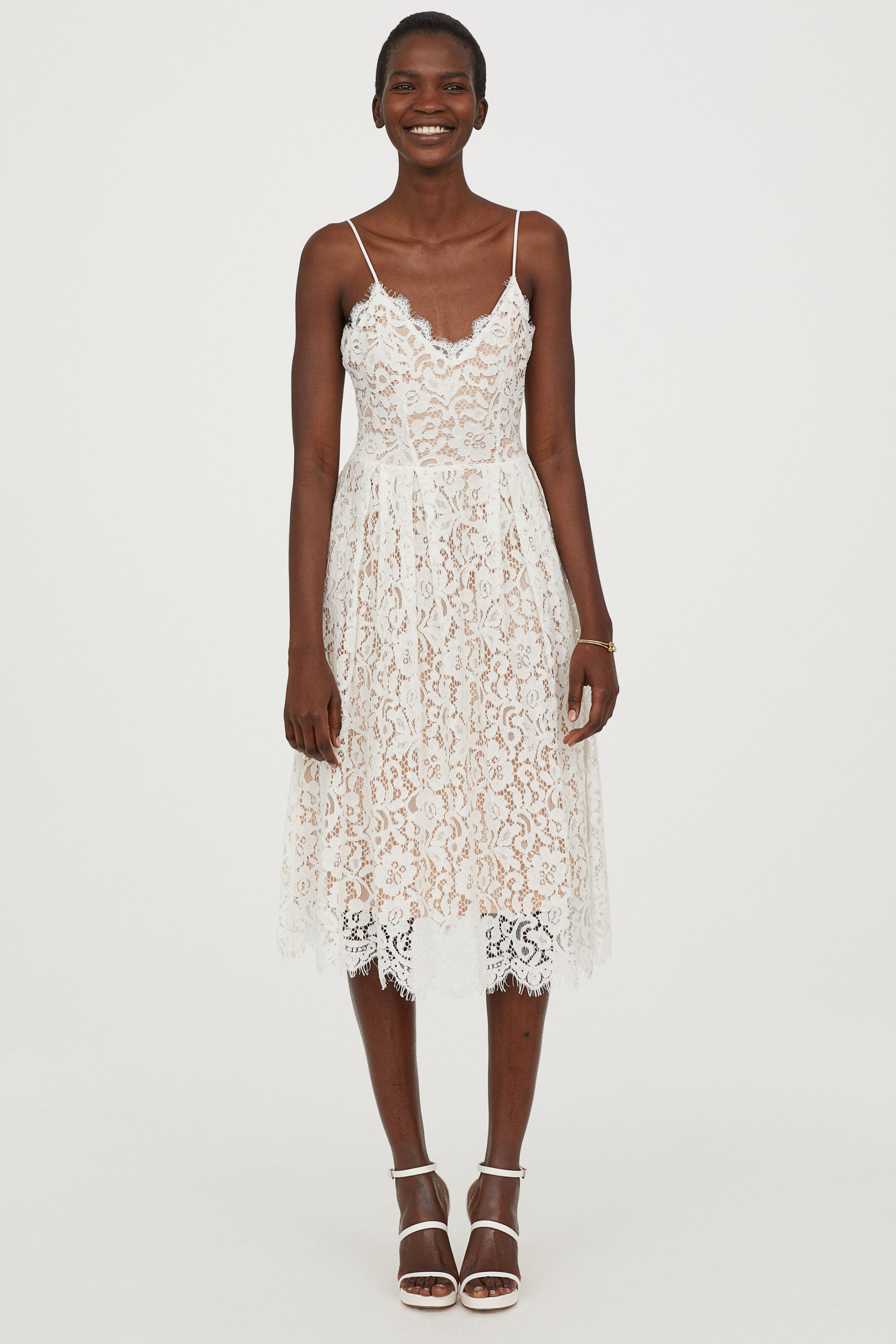 Vestito estivo bianco in pizzo H&M