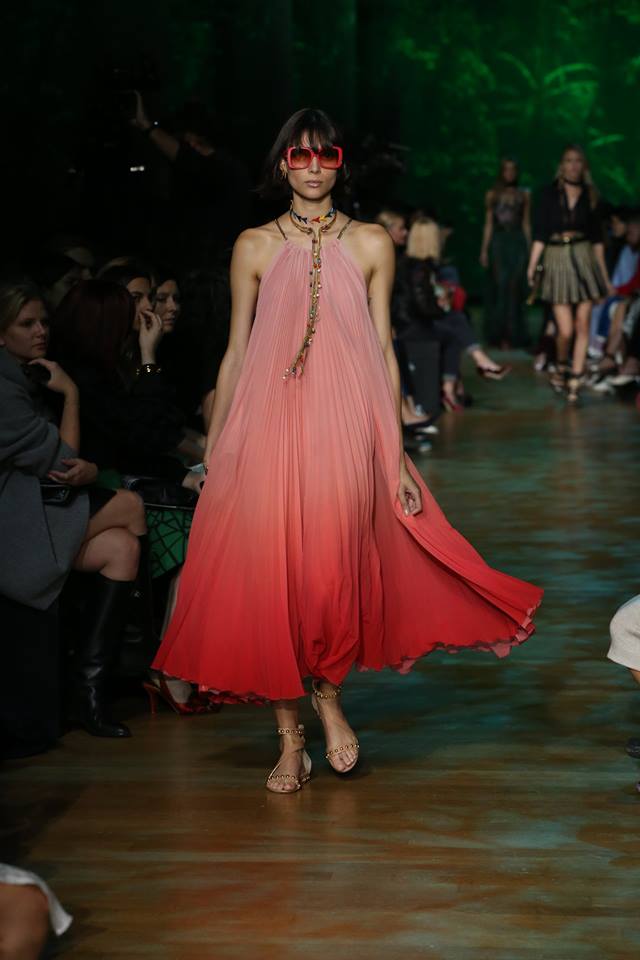 Vestito lungo plissè Elie Saab