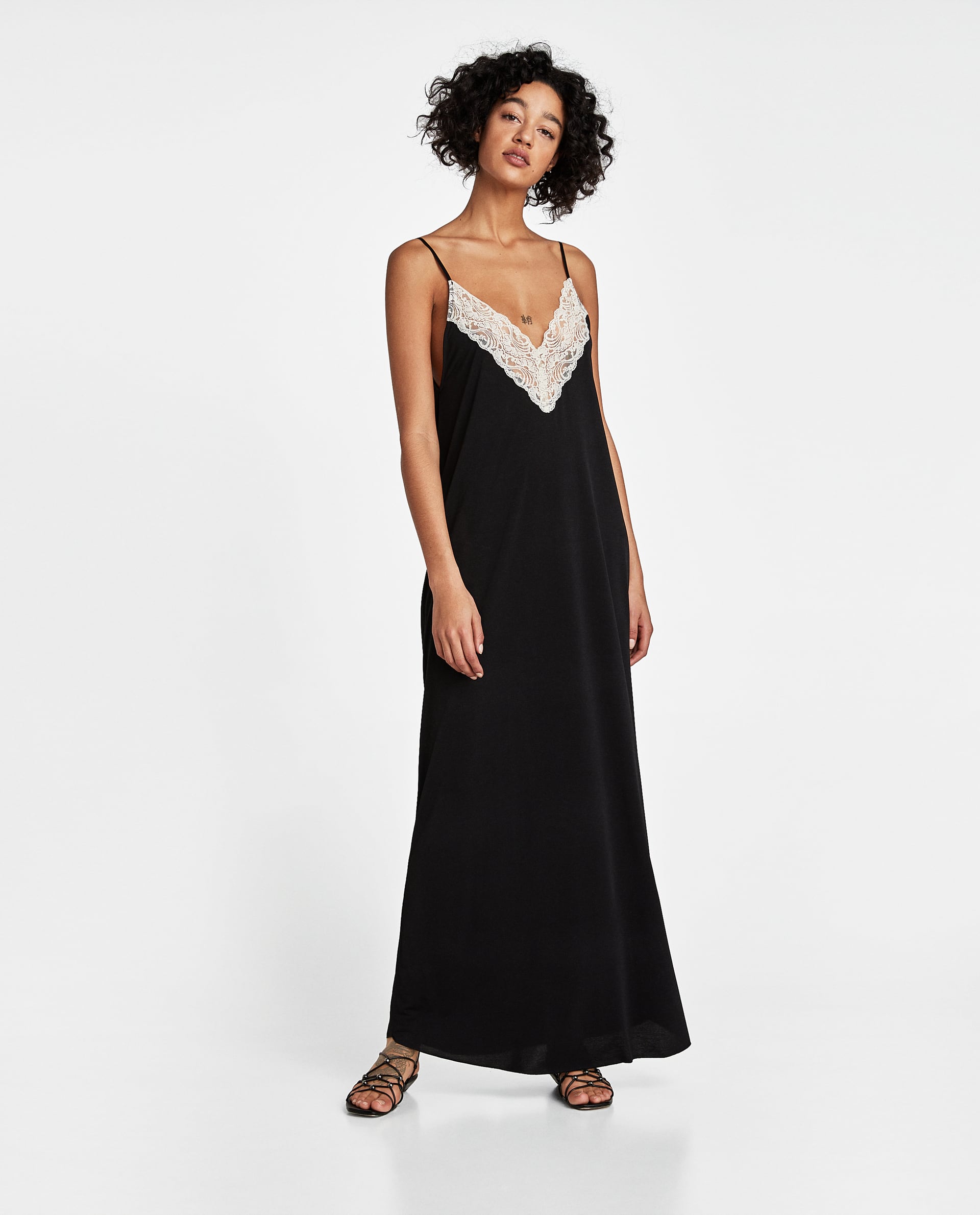 Vestito lungo stile lingerie Zara