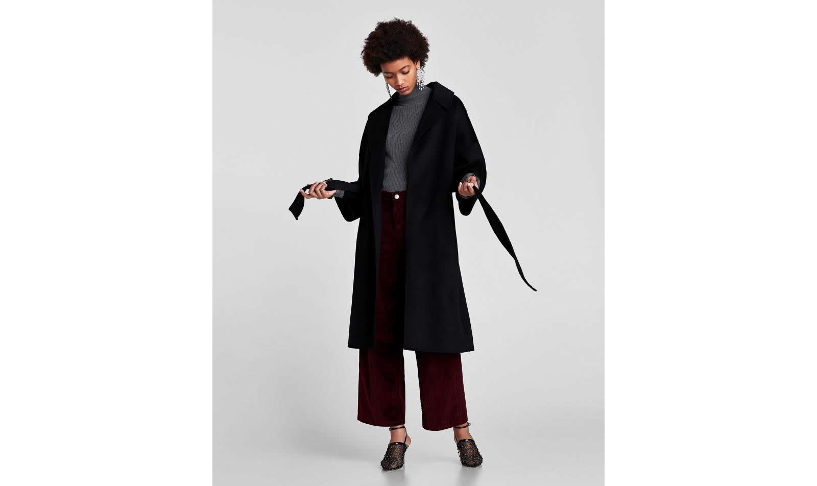 Zara cappotto vestaglia inverno 2018