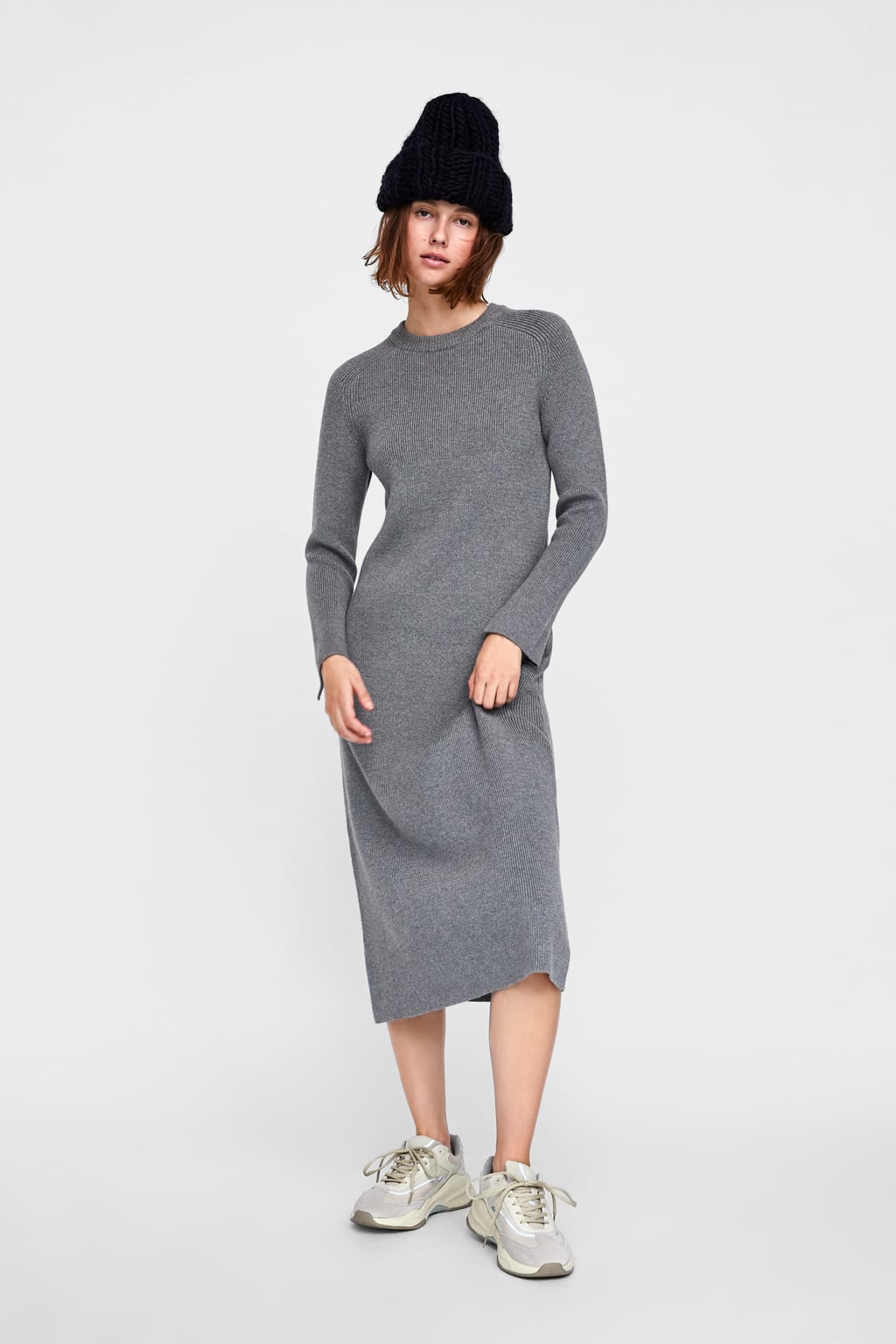 abito lungo in maglia zara
