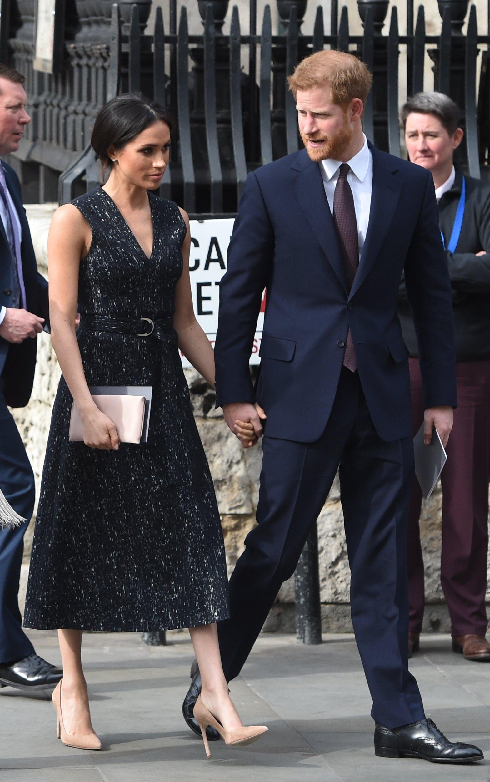 Prince Harry and Meghan Markle attend the Stephen Lawrence memorial in London