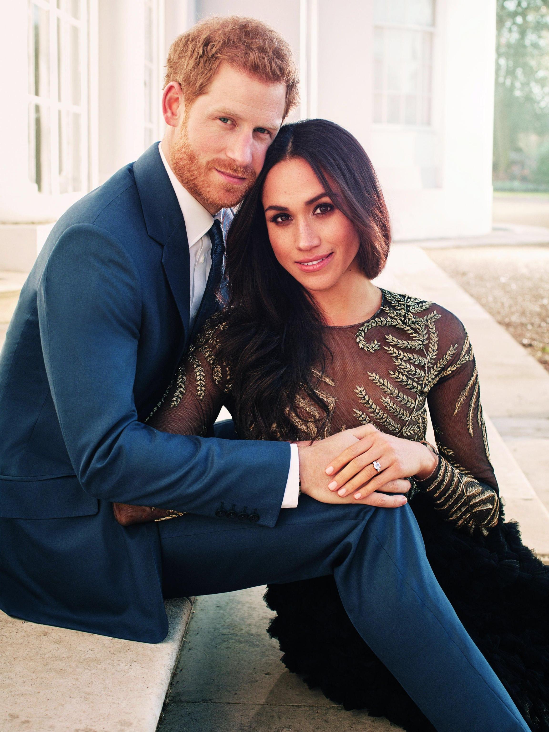 Prince Harry and Meghan Markle official engagement portraits
