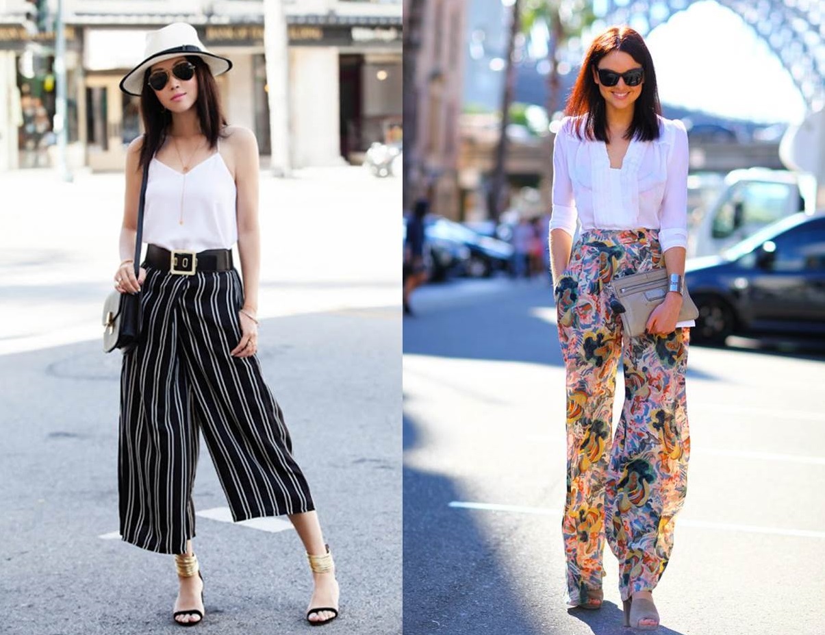 pantaloni a palazzo e culotte