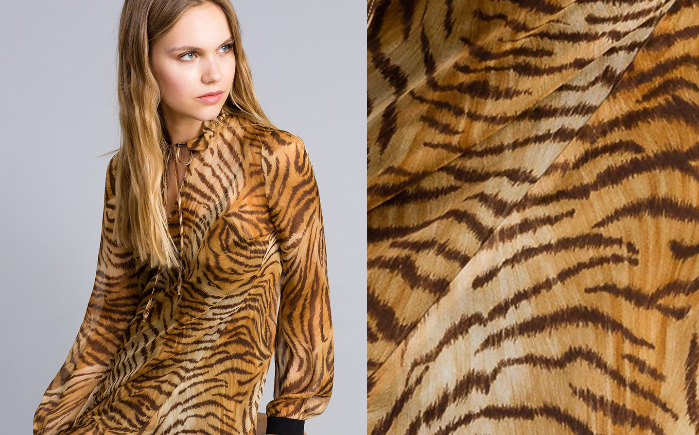 twin set abito animalier inverno 2019