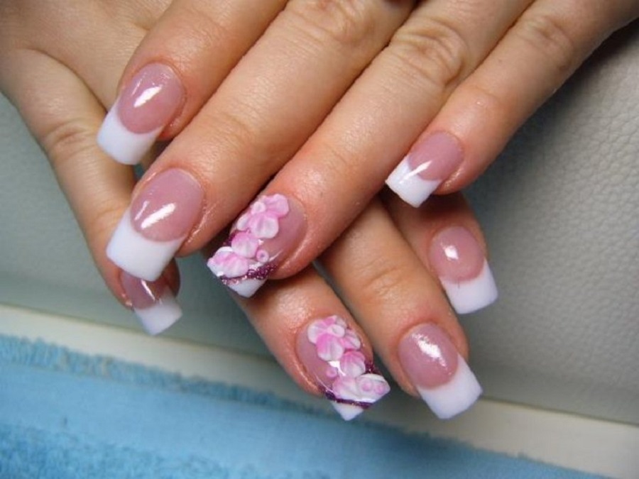unghie gel a fiori