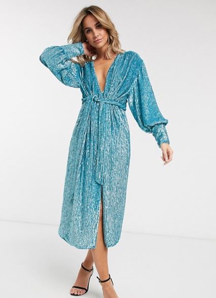 vestito paillettes asos