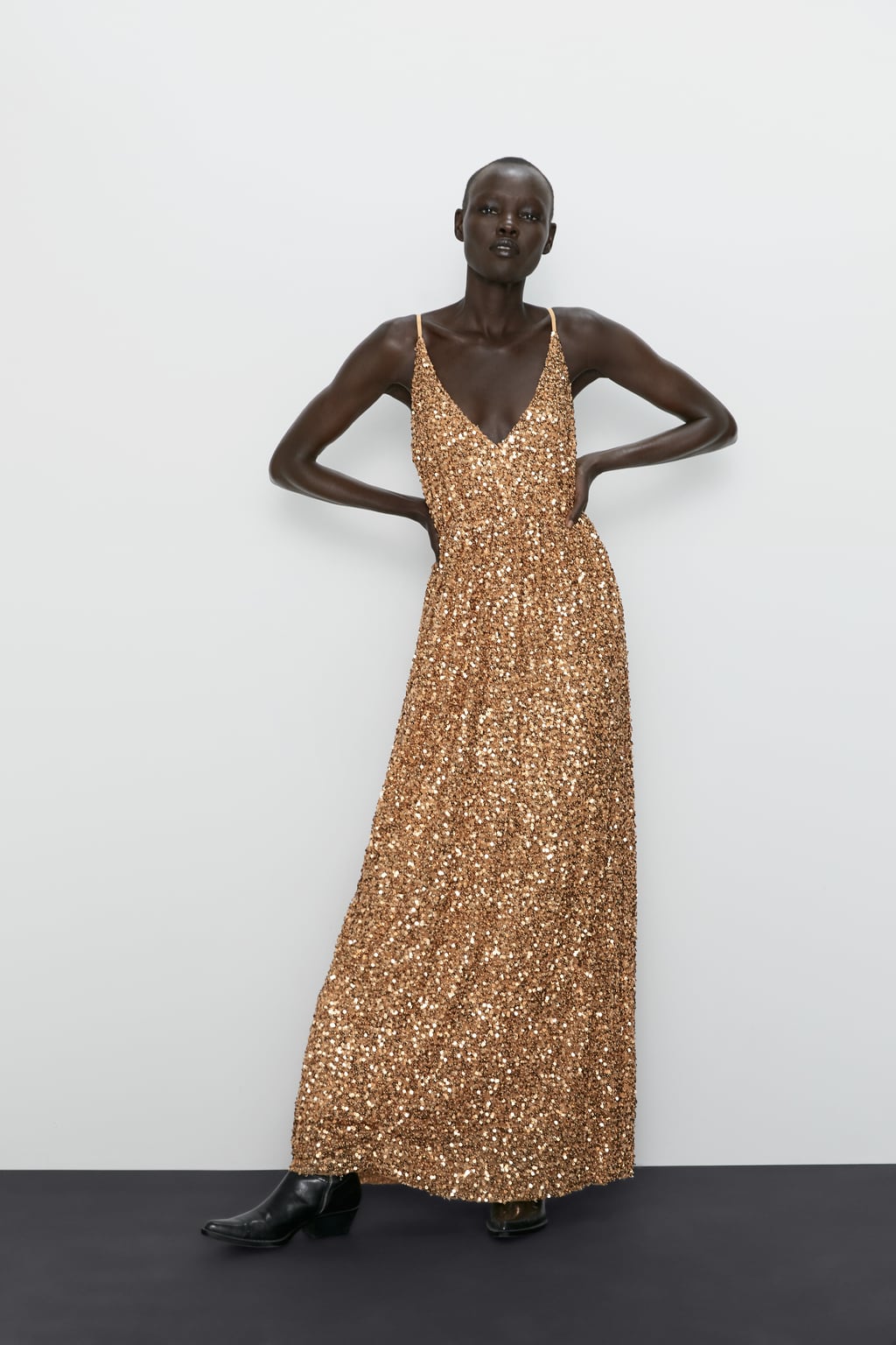 vestito paillettes zara